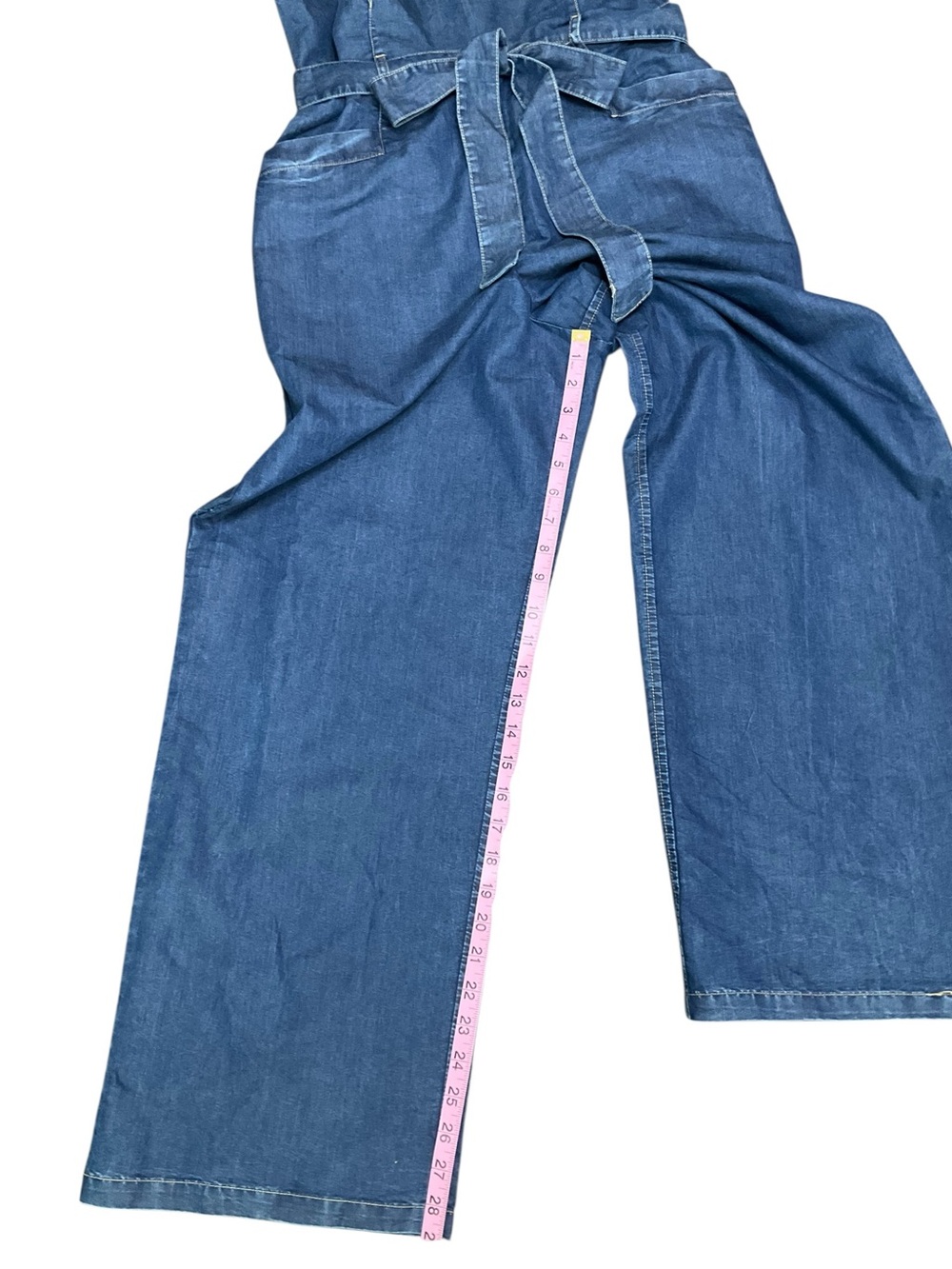 GOGO Indulge instyle Women’s Wide-Leg Jumpsuit with Tie Waist Size Medium NWT - Picture 8 of 14